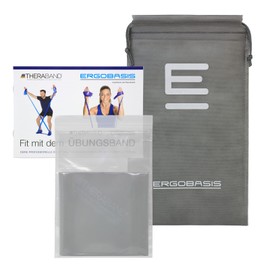 Thera-Band® Original Exercise Band + Exercise Book Approx. 3 m Long (Silver)