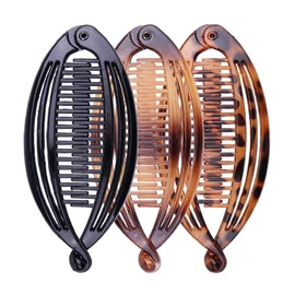 Banana Hair Clips for Women Girls Large Banana Clips for Thick Hair Clincher Combs for Women Banana Long Hair Clips for Styling Fish Hair Barrette Bananas Hairpins 3Pcs