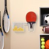 MyGift 12 Inch Wall Mounted White Metal Table Tennis Pickleball