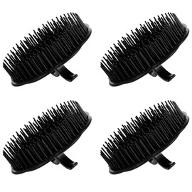 Frcolor Shampoo Brush Scalp Shower Massage Comb Pack of 4 (Black)