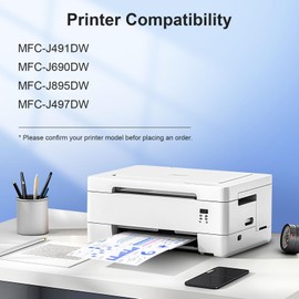 Green Toner Supply LC3013 Ink Cartridges Compatible for Brother LC3013 LC3011 LC3013XL Ink Cartridge (BK/C/M/Y 4-Color-Set) Work for Brother MFC-J491DW MFC-J690DW MFC-J895DW MFC-J497DW Printer