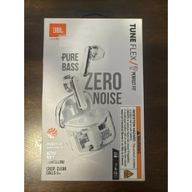 JBL Tune Flex Noise Cancelling Earbuds Ghost White NEW