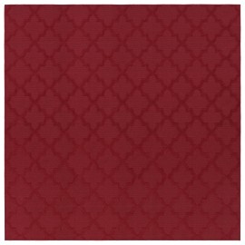 Garland Rug Quatro Chili 12 Ft. X 12 Ft. Cut-Loop Trellis Area Rug –Soft, Comfortable, Stylish & Budget-Friendly Rug in a Beautiful Solid Chili Red