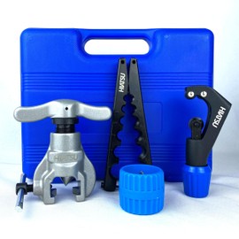 Hiatsu Professional Flaring Tool Kit - Heavy-Duty HVAC Flaring Tool Set with Copper Flaring Tool for 1/4-3/4 Inch Tubing