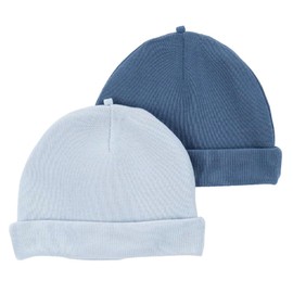 Carter's Baby 2-Pack Caps, Soft Blue, 0-3 Months