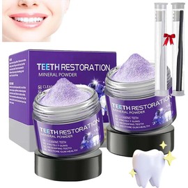 Teeth Restoration Mineral Powder,Teeth Whitening Mineral Powder,Oral & Teeth Care Mineral Powder, Effective In Strengthening Teeth And Gums (2Pcs)
