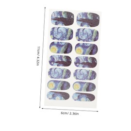 Baluue 14pcs Nail Art Stickers Glitter Uv Lamp Nails Stick for Press for Women