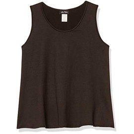Star Vixen Women's Sleeveless Classic U-Neck Easy Fit Pullover Smooth Knit Top, Black, Small
