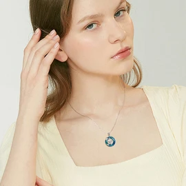 HUKKUN Aeroplane Necklace Sterling Silver Aeroplane Pendant Necklace Travel Jewellery Gifts for Women Flight Attendants