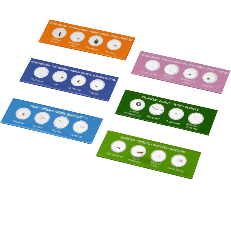 Bresser Junior Microscope Experiment Set with 24 Permanent Preparations for