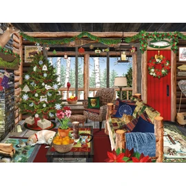 Ceaco - Tracy Flickinger - Christmas Lodge - 300 Piece Jigsaw Puzzle