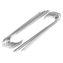 TECPO Axle Boot Clamps Set, 12 Pieces, Hot-Dip Galvanised Clamping Clamps for Thermoplastic and Rubber Axle Cuffs, Diameter 28-65 mm, 7 mm Width, 0.8 mm Thickness, Suitable for All Standard Vehicle