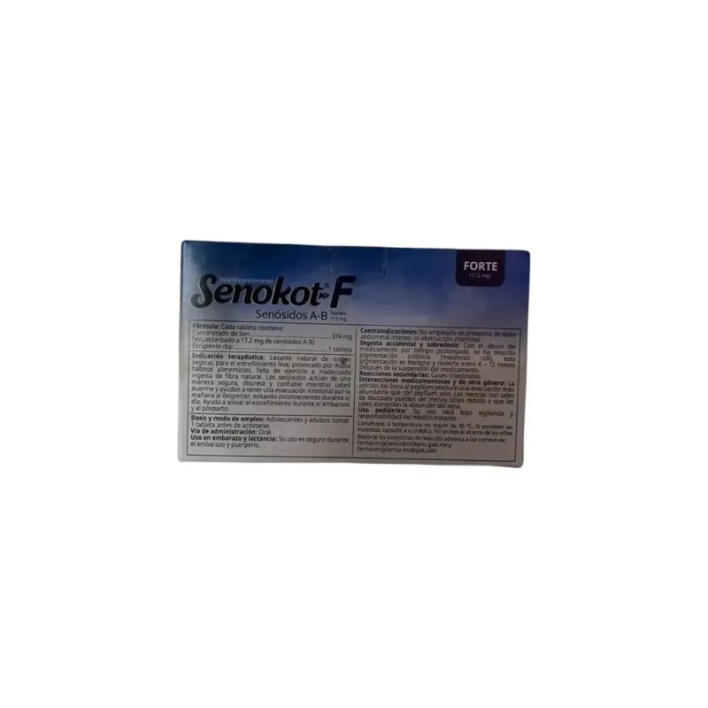 Duo Pack Laxante Senokot-f 17.2 Mg 60 Tabletas