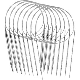 Unvtap Knitting Needles, 8 Knitting Needles, Circular Knitting Needles, 80 cm, Stainless Steel, Yarn Needles for Weaving Projects, 2/2.5/3/4/5/6/7/8 mm