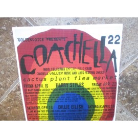 Music Festival 2022 Coachella CONCERT TOUR REPLICA POSTER Indio, CA
