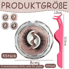 5 Stück Wiederverwendbare Selbstklebende Wimpern Set, Magnetische Wimpern für Anfänger, Einfach Zu Tragen Fake Lashes, Magnetic Lashes Wiederverwendbar Zu Hause
