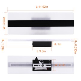 Facon 12V RV Vanity Wall Sconces with Switch, LED Vertical Striped Wall Sconce/Ceiling Mount Flush Light, 12Volts Interior Light for RV, Camper, Motorhome, Boat