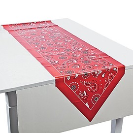 Red Bandana Table Runner - Western Party Supplies