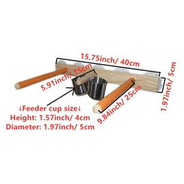 Litewood Wood Bird Perch Parrot Stand Parrot Standing Bar Toy Parrot Bath Stands Suppllies Shower Perch with Wall Sucker