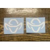 MidTennMakers 2-PACK Cowboy Sticker 2" Decal Truck Texas Ranch White