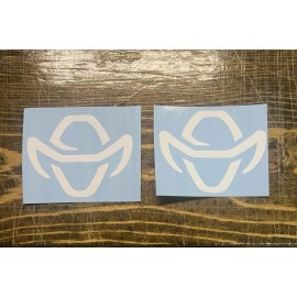 MidTennMakers 2-PACK Cowboy Sticker 2" Decal Truck Texas Ranch White