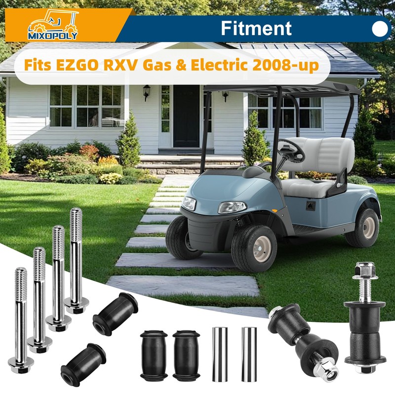 Mixopoly Golf Cart A Arm Bushing Sleeve Kit for EZGO