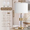 Table Lamp for Living Room with USB Ports, Gold Bedside