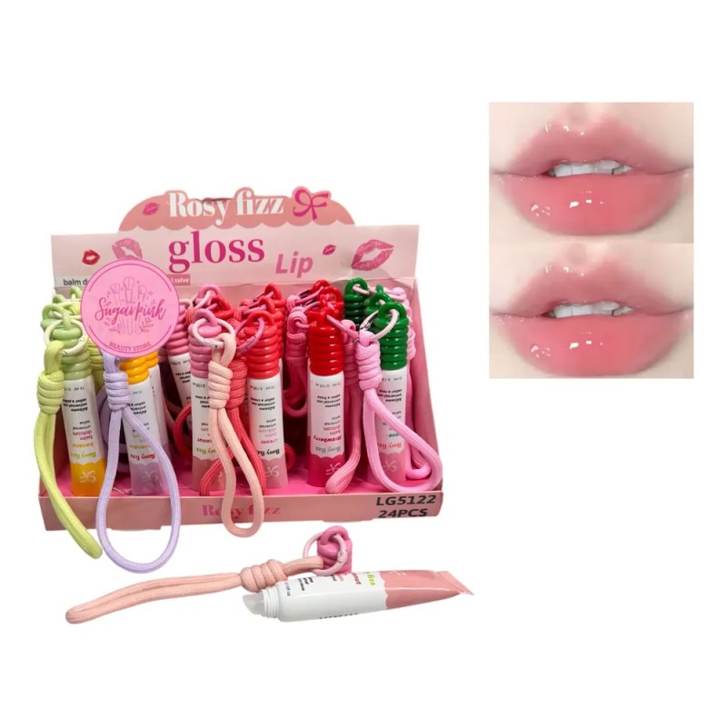 Lip Gloss Llavero Intercambiable Kawai Mayoreo 24 Pz
