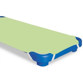 STAR DECOR Daycare/Pre-School Cot Sheet for Todler and Preschool - - with Corner Elastic Loops - Cot Bed Fitted Sheet - Poly Cotton Surface Pack of 12 - (23" W X 47" L) - Sage