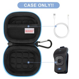 BOVKE Carrying Case for Noxgear 39g Wearable Waterproof Bluetooth Speaker, Magnetic Clip-On Wireless Portable Mini Bluetooth Speakers Holder, Mesh Pocket for Charging Cables, Black+Blue