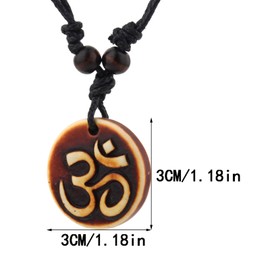 Scddboy Om Necklace for Men Women,Yoga Charm Aum Ohm Sanskrit Amulet Symbol Pendant Necklace