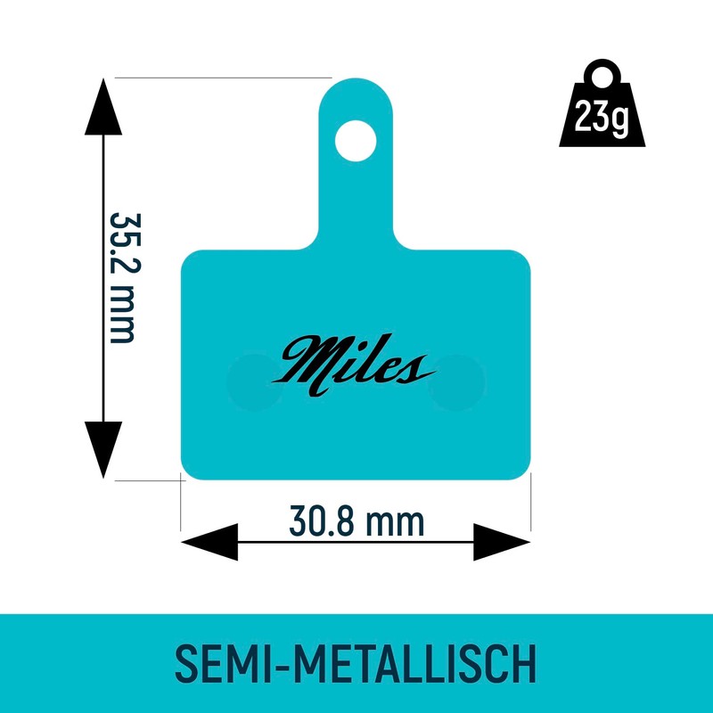 Miles Racing Bicycle Disc Brake Pads Sintered for Shimano Deore,