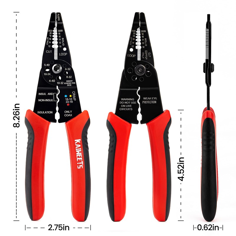 KAIWEETS Wire Stripper 10-22 AWG Wire Splicer Cable Stripper Multipurpose
