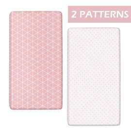 2 x Cot Fitted Crib Sheets | Bedding For Cot bed | Soft Breathable Comfortable Baby Sheet Set for Boys Girls Neutral,120 x 60 Fits Standard Toddler Crib Mattress
