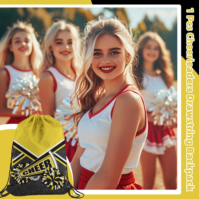 Cheer Drawstring Backpack Cheerleading Drawstring Bag Cheer Accessories Gifts for