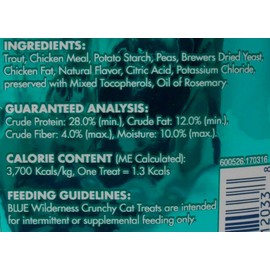 Blue Wilderness Grain Free Crunchy Treats for Cats 3 Flavor Variety with Toy Bundle, (1) Each: Trout, Chicken, Salmon (2 Ounces)