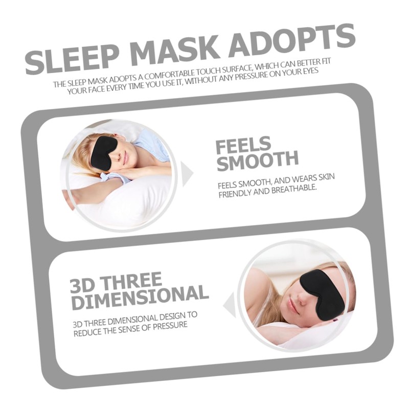 OATIPHO Travel Sleep Eye Mask Adjustable Memory Blindfold Comfortable Light