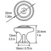 Oil Rubbed Bronze 1-1/4" (32mm) Diameter Kitchen Cabinet Hardware Ring