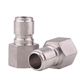DERNORD Stainless Steel Female Quick Disconnect FPT 1/2" Homebrewing Connector Sanitary Fitting Pack of 2