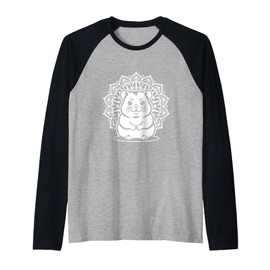 Spiritual Living Energy Healer Reiki Meditation Hamster Raglan Baseball Tee