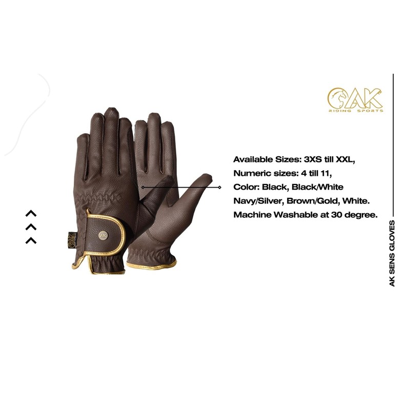 AK Synthetic Grip Horse Riding Gloves All Season Unisex Equestrian