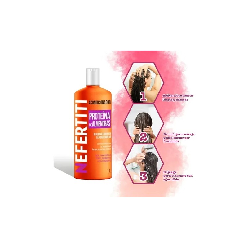 Acondicionador Para Cabello Aceite De Almendra 1lt Nefertiti