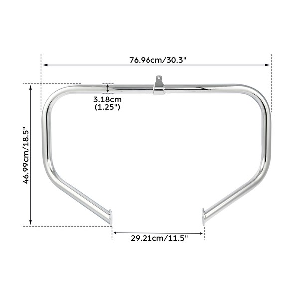 TCMT Highway Engine Guard Crash Bar Lower Vented Leg Fairing