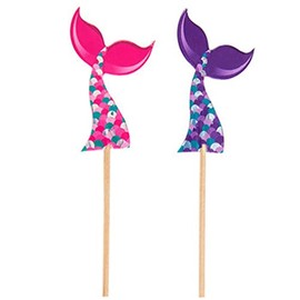 Craft Supply Mermaid Cupcake Decor - Decorate 24 Cupcakes with Mermaid Tail Picks! 1706787 0