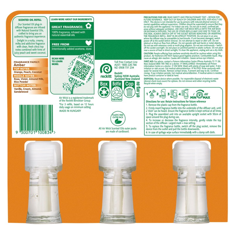 Air Wick Sweet Vanilla & Shea Butter Plug-in Triple Refill