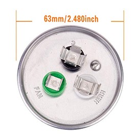 45/10 uF 45+10 MFD ± 6% 370V/440V CBB65B Condensador de CA de doble funcionamiento, reemplazo de condensador redondo 45 10 uF MFD 370 440 voltios VCA para unidad de CA ventilador de arranque o