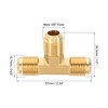 PATIKIL 3/8" x 3/8" x 3/8" Brass Pipe Fitting, 3