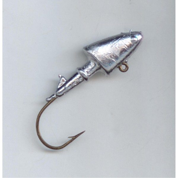 S & J's TACKLE BOX SHAD Head JIGS Hand Poured 1/4oz X #1/0 Eagle Claw Hook (10 per Pack)