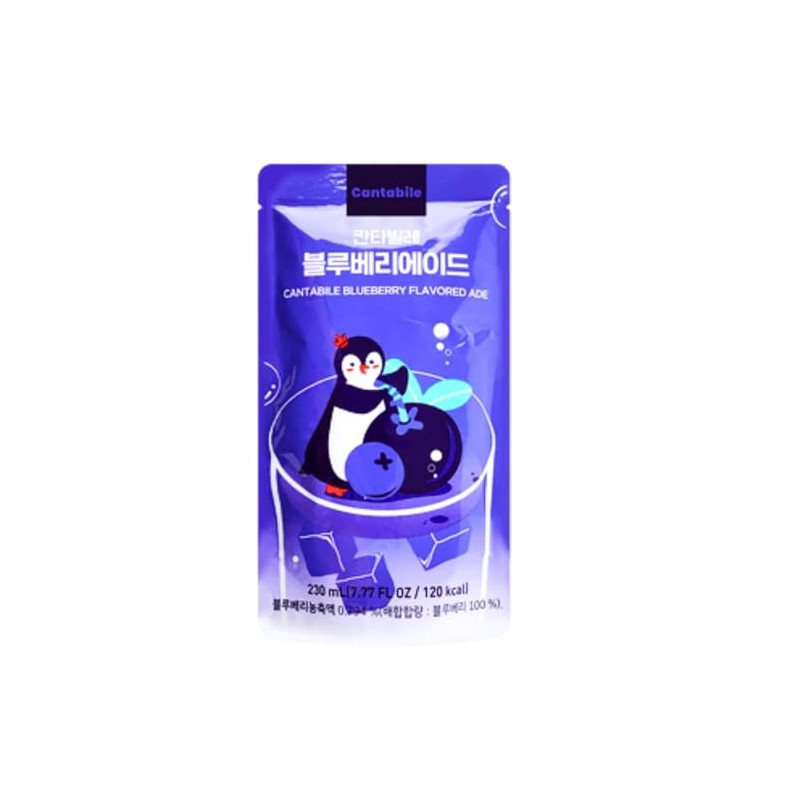 Intercart Instant Fruit Juice Drink Blueberry Flavor Ade Cantabile Pouch