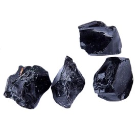 YISHUI W3621 Natural Black Obsidian Rough Rock Crystal 1pc